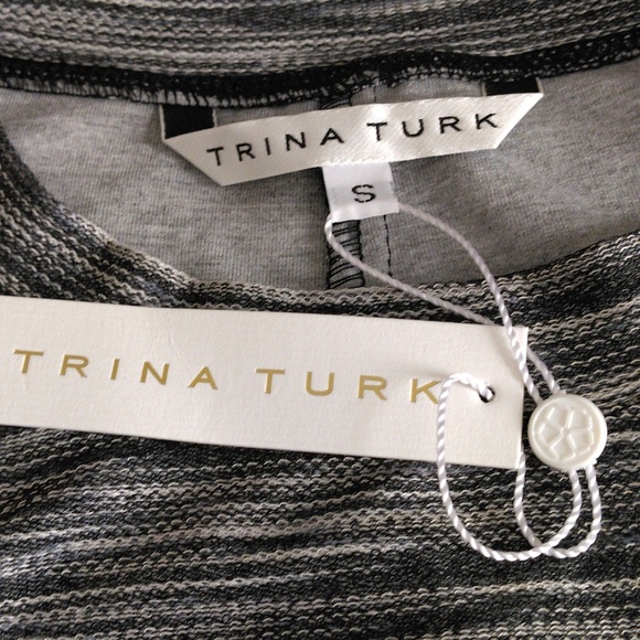 NWT Trina Turk Size Small Bellingham Gray Space Dye Knit Dress - Picture 3 of 13